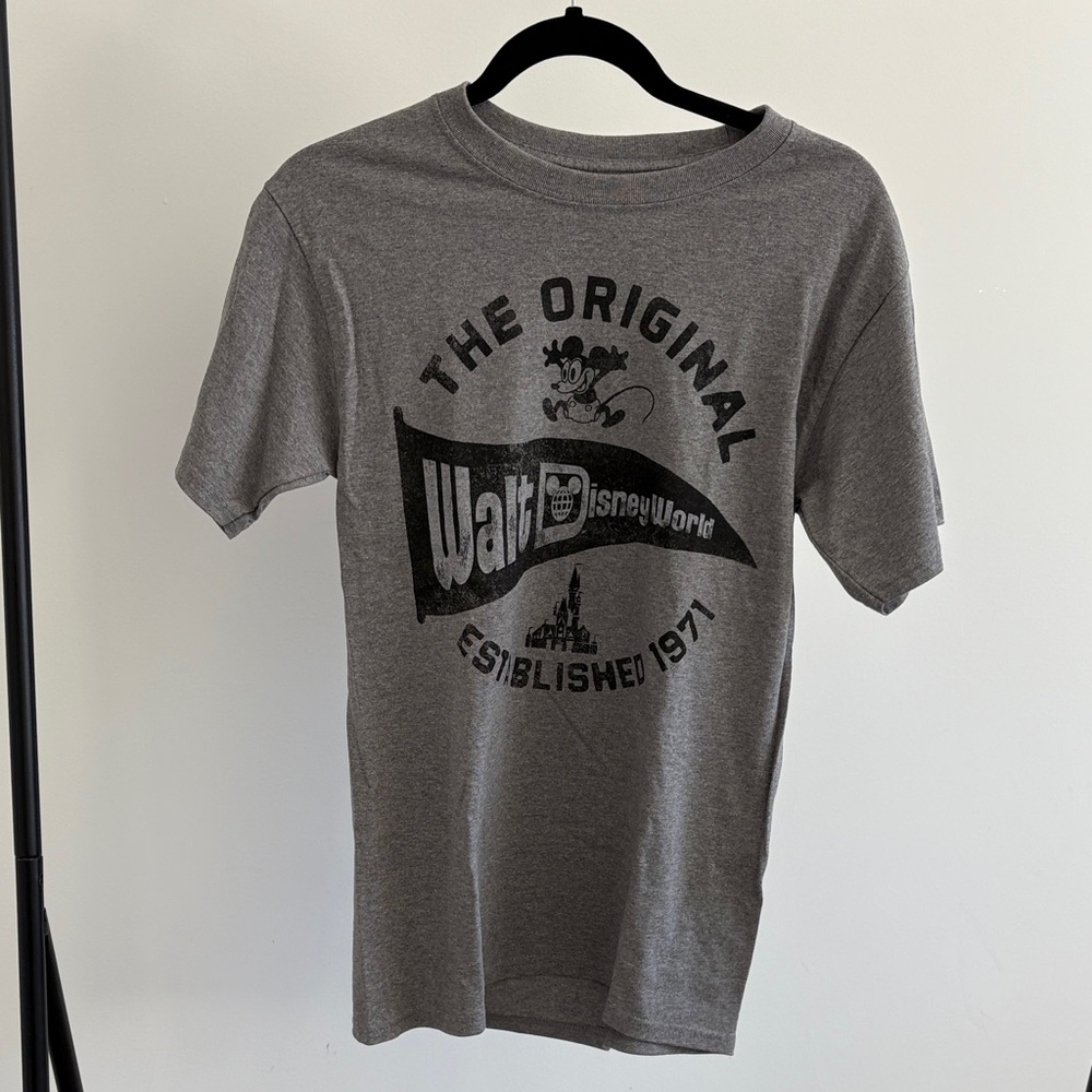 Disney Gray Short Sleeve Tee with Classic Graphic